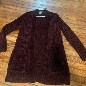 Matty M Deep Burgundy Cardigan
